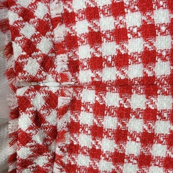 ANN Taylor Gingham Fringed Tweed Mini Skirt - Picture 10 of 14